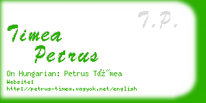 timea petrus business card